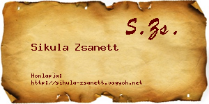 Sikula Zsanett névjegykártya